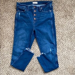 Sz 32/14 madewell 10” hi rise skinny Jean